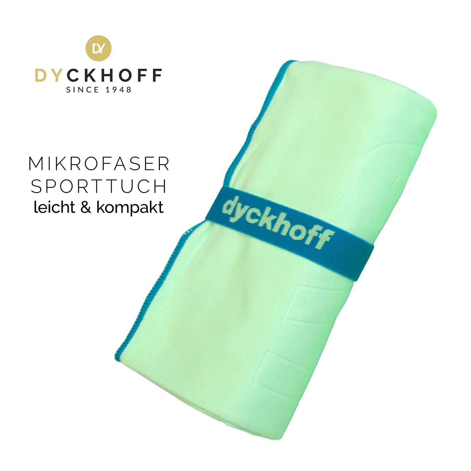 Dyckhoff Serviette de Sport en Microfibre - Menthe - Dimensions : 80 x 180 cm