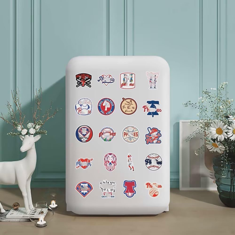 50 PCS Philadelphia City Philliezzz Stickers Baseball Colorful Aesthetic Decals Vinyl Sticker Waterproof for Water Bottle Computer Laptop Luggage Phone Car Skateboard Bumper 2-3 inches - Image 5