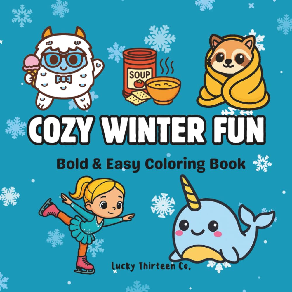 Cozy Winter Fun: Bold & Easy Coloring Book