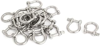 Aexit M6 Stainless Steel D Ring Bow Shackle U Lock Wire Rope Fastener Silver Tone 20 Pcs (445f3c2cf919122b510f5159606b5393)