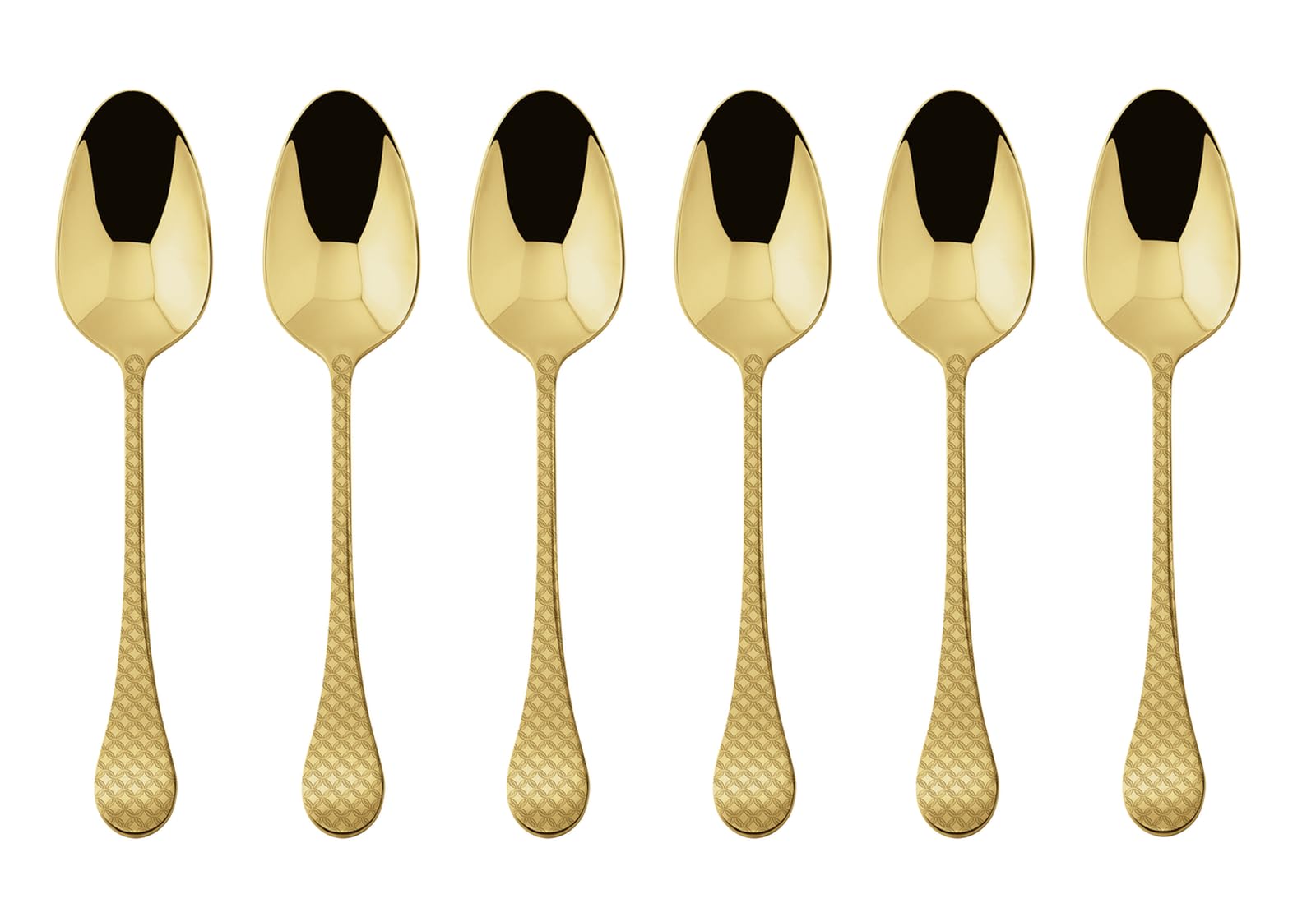 Cucchiaini moka dorés Taormina PVD Gold : set de cuillères à espresso