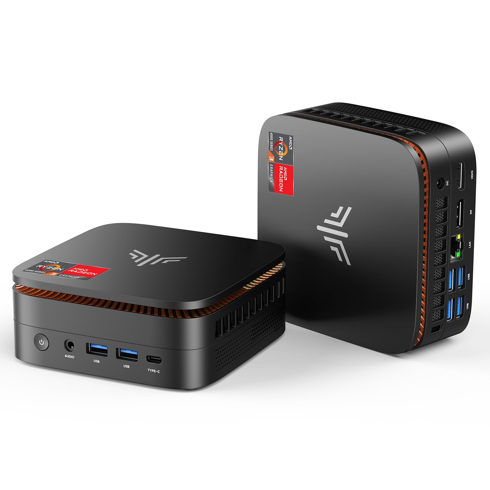 NiPoGi Pinova P1 Mini PC ΑΜD 4300U(Max 3.7GHz, 4C/4T) 16GB DDR4 256GB SSD Mini Desktop Computer, Triplo Display DP 1.4+HDMI 2.0+USB 3.2 Type-C 4K@60Hz /WiFi 5/BT 4.2 Radeon Graphics