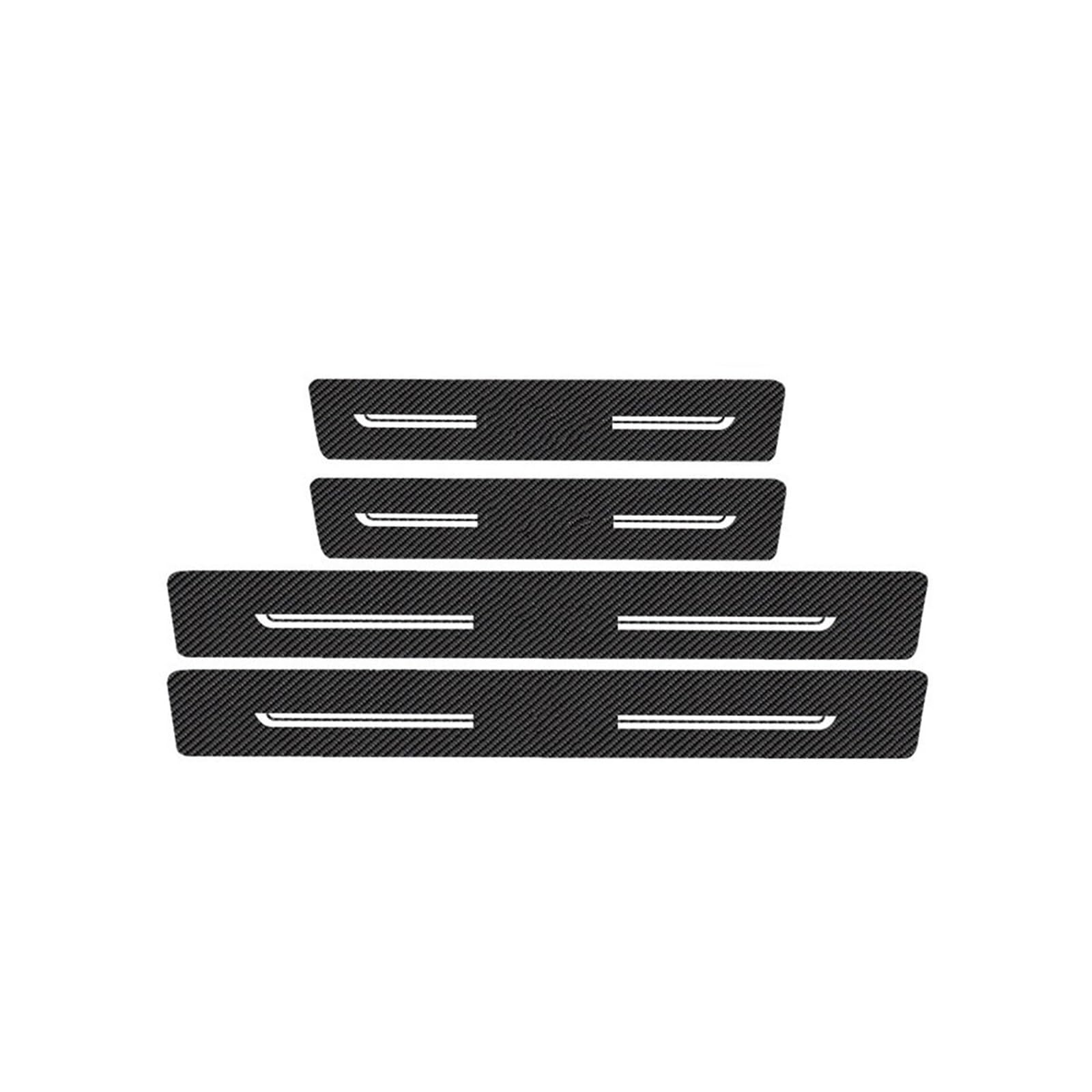 for Toyota for Prius 2013 2010 2011 2015 2018 2020 Car Door Threshold Scuff Plate Sill Protective Trunk Bumper Guards Stickers IENQBVL(4pcs Door sill)