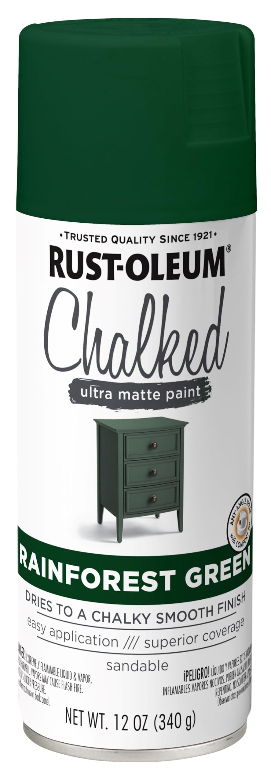 Rust-Oleum Chalked All-in-One Ultra Matte Rainforest Green Spray Paint