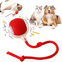 Brinquedos rolantes automáticos interativos de 360° – Bola elétrica mastigável viral para cães e gatos, adequada para animais de estimação grandes e pequenos