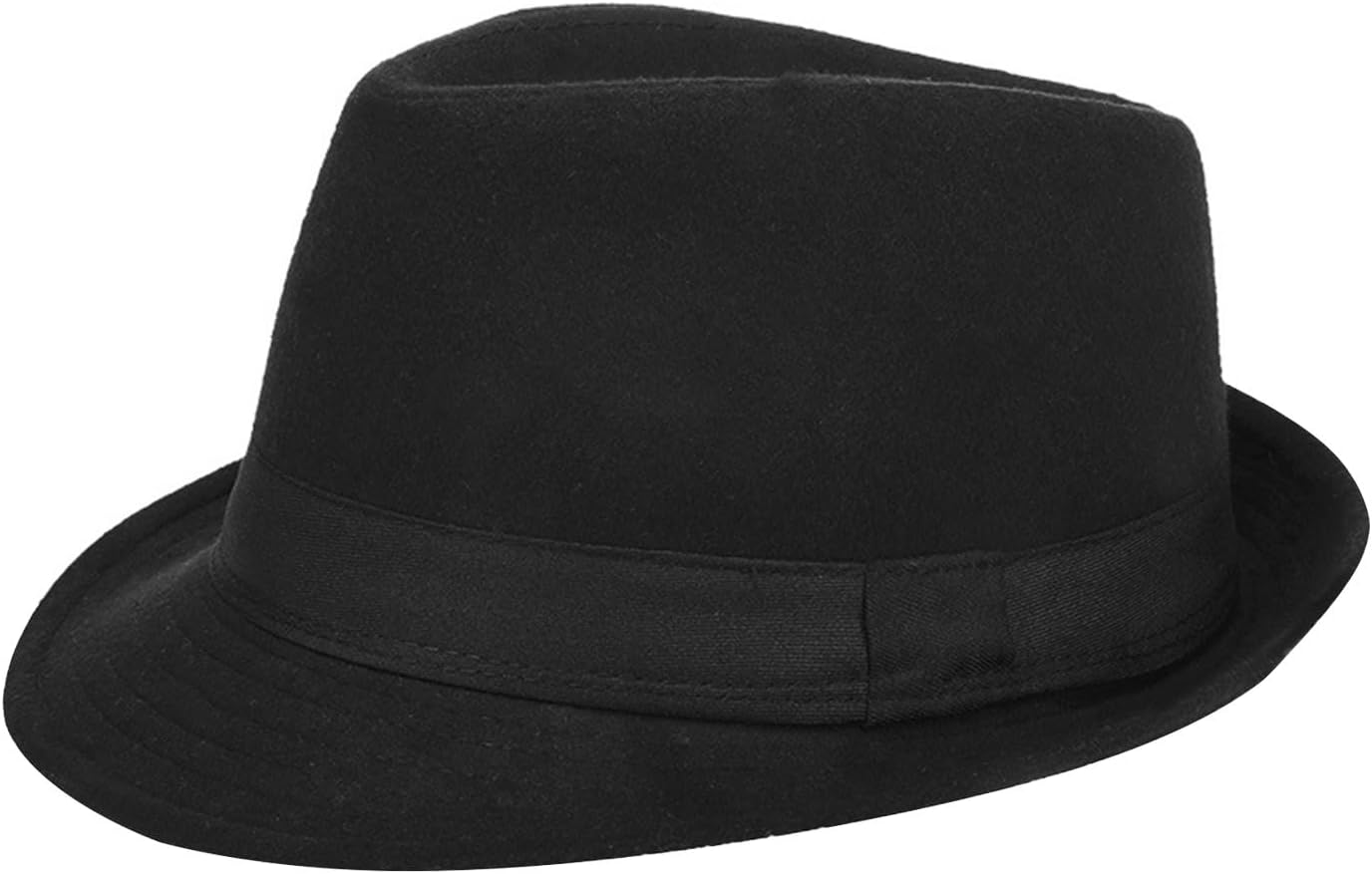 Fedora Hat Men Felt Panama Jazz Hat Women Classic Manhattan Structured Trilby Hat Short Brim Vintage Fedora Hat Band - Image 8