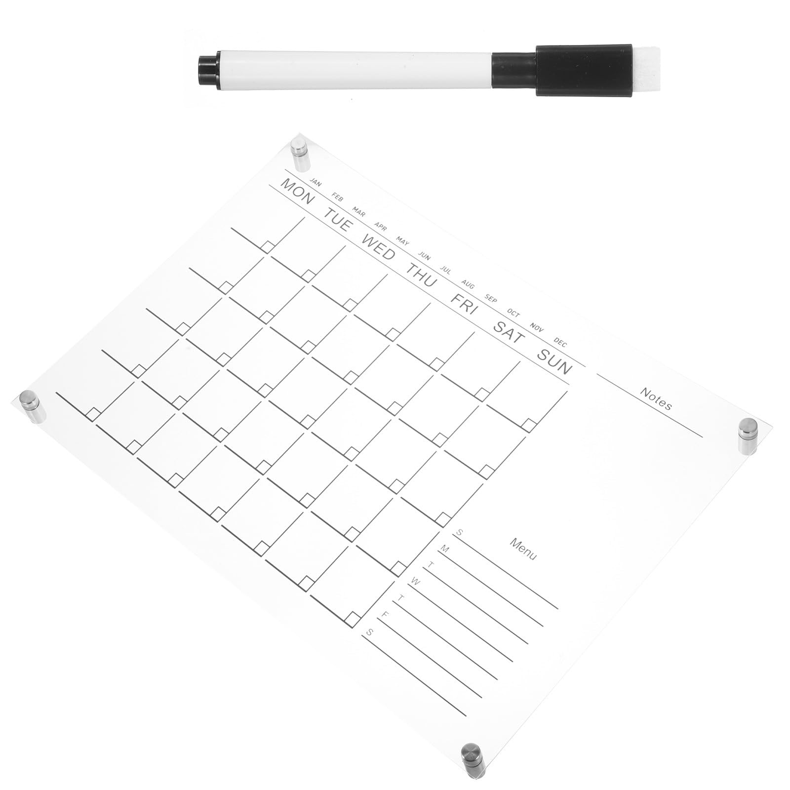 Acryltafel Trocken Abwischbar, 1 Satz Wochenplaner aus Acryl | Durchsichtige Nachrichtentafel für Büro und Zuhause, Geruchsarm, Leicht und Umweltfreundlich Zufällige Farbe