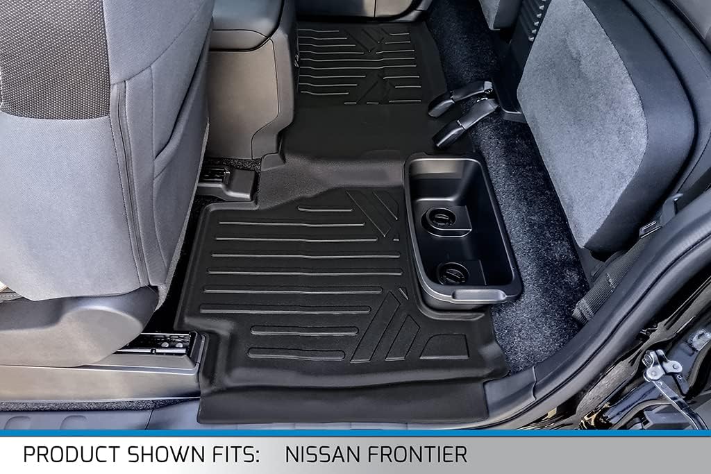SMARTLINER Custom Fit Floor Mats 2nd Row Liner Compatible with 2022-2025 Nissan Frontier - Image 2