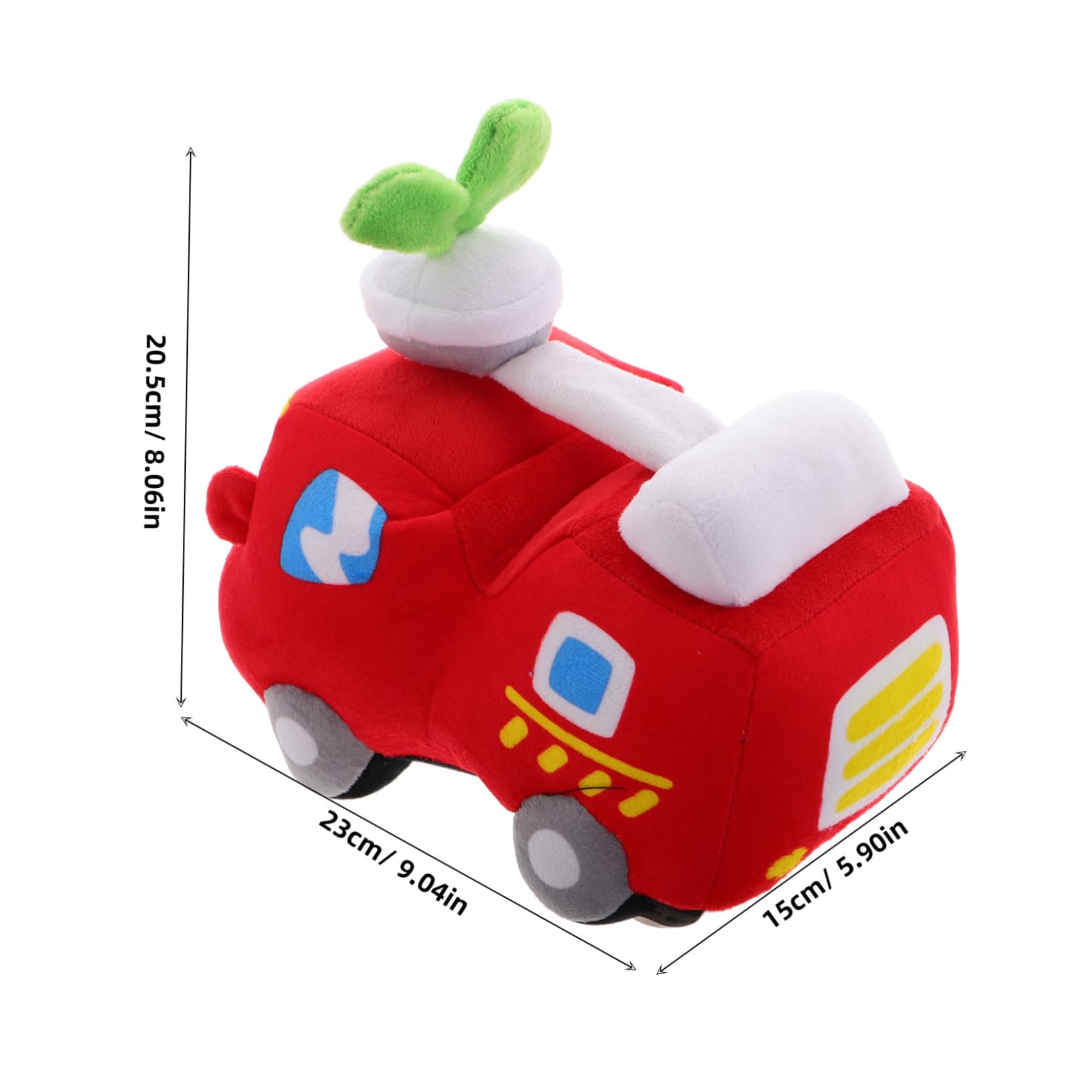 Camión de Bomberos de Peluche Rojo 20cm, Muñeco de PP Algodón
