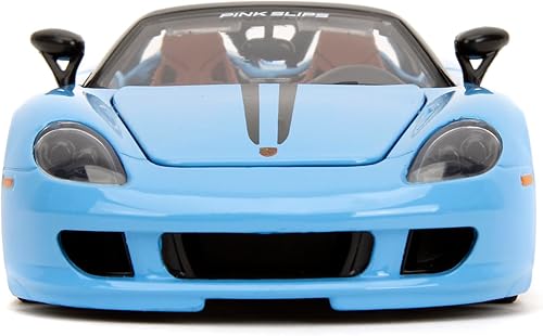 Miniatura 2 de Pink Slips 124 W6 Porsche Carrera GT - Coche fundido a presión, juguetes para niños y adultos (azul claro)
