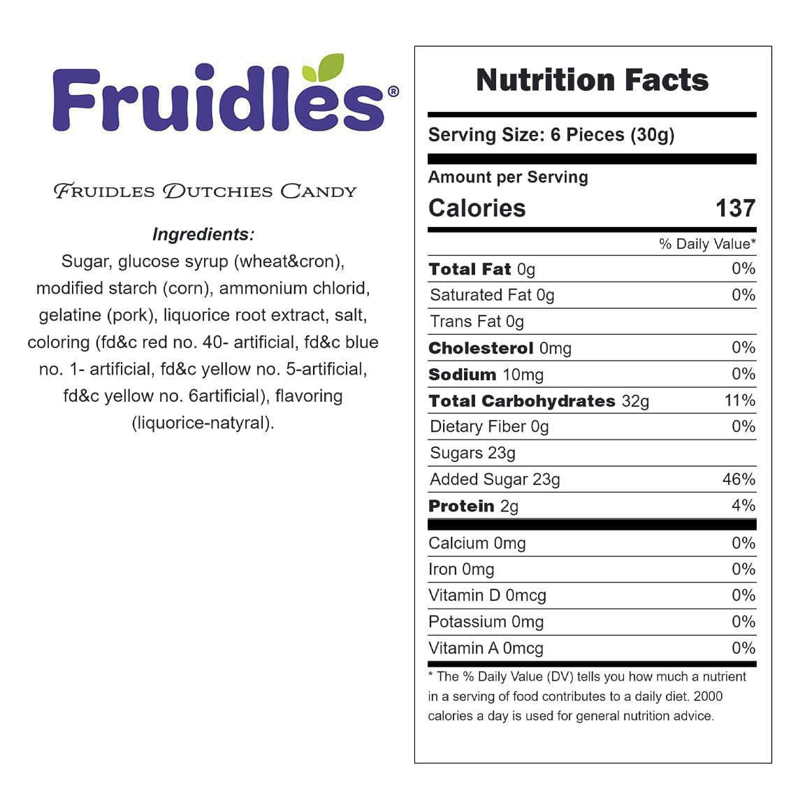 Fruidles Dutchies Candy - Sour Chewy Candies - Sold by the Pound (4.4 pound Total of 70.4 Oz)
