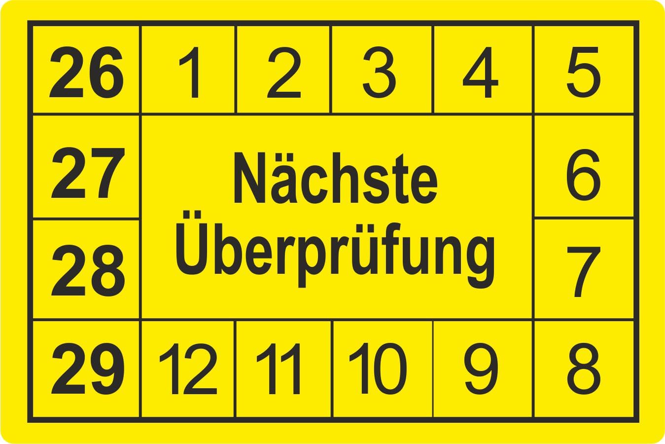 Prüfplaketten ab 2026 - mehrjährig - 20 x 30 mm: 250 Stück - aus hochwertiger Haftfolie - Staffelpreise für Businesskunden ab 3, 6, 11 VE
