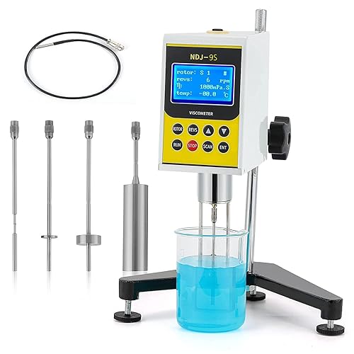 CGOLDENWALL Viscómetro Rotatorio Viscómetro Rotacional Viscosidad Metro Fluidímetro Medidor de Fluidímetro Viscómetro Líquido Newton Pantalla LCD