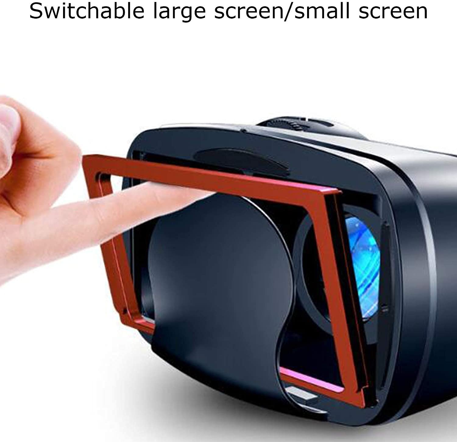 VR Auriculares (Negro), Auriculares de Realidad Virtual protegidos for los Ojos, compatibles con el teléfono iOS Android con teléfonos con 4.7-6.8 en Pantalla