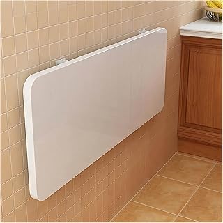CYGJYZOD Folding wall mounted folding table,Wall-Mounted Drop-Leaf Table Floating Folding Computer Desk, Table Fold Down Space Saving Folding Table(Size:70x40cm/28x16in,Color:White)