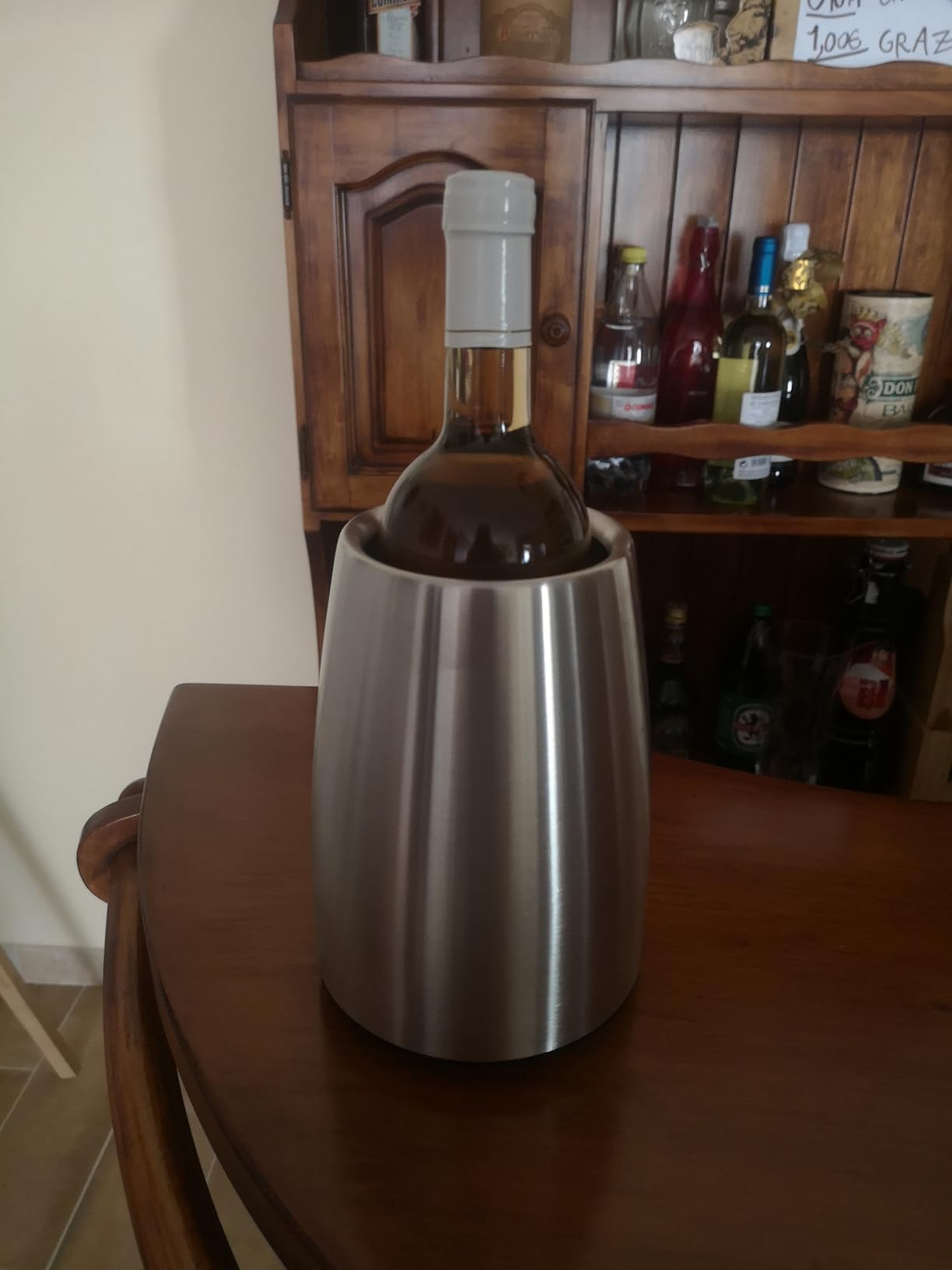 Grand Seau Rafraîchisseur Publicitaire Martini – Acier Brossé Laqué Rouge