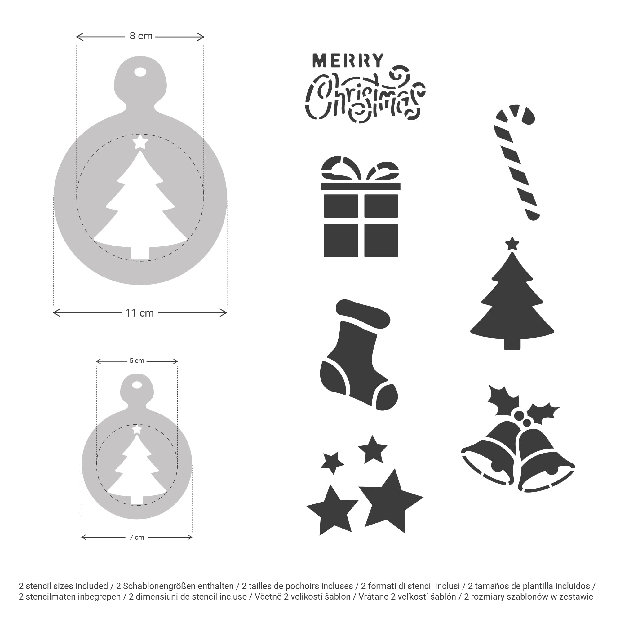 NAKLEO Coffee Stencils and Cookies Decoration 14Pcs 7x7 and 11x11cm, Reusable Plastic Baking Templates - Image 4
