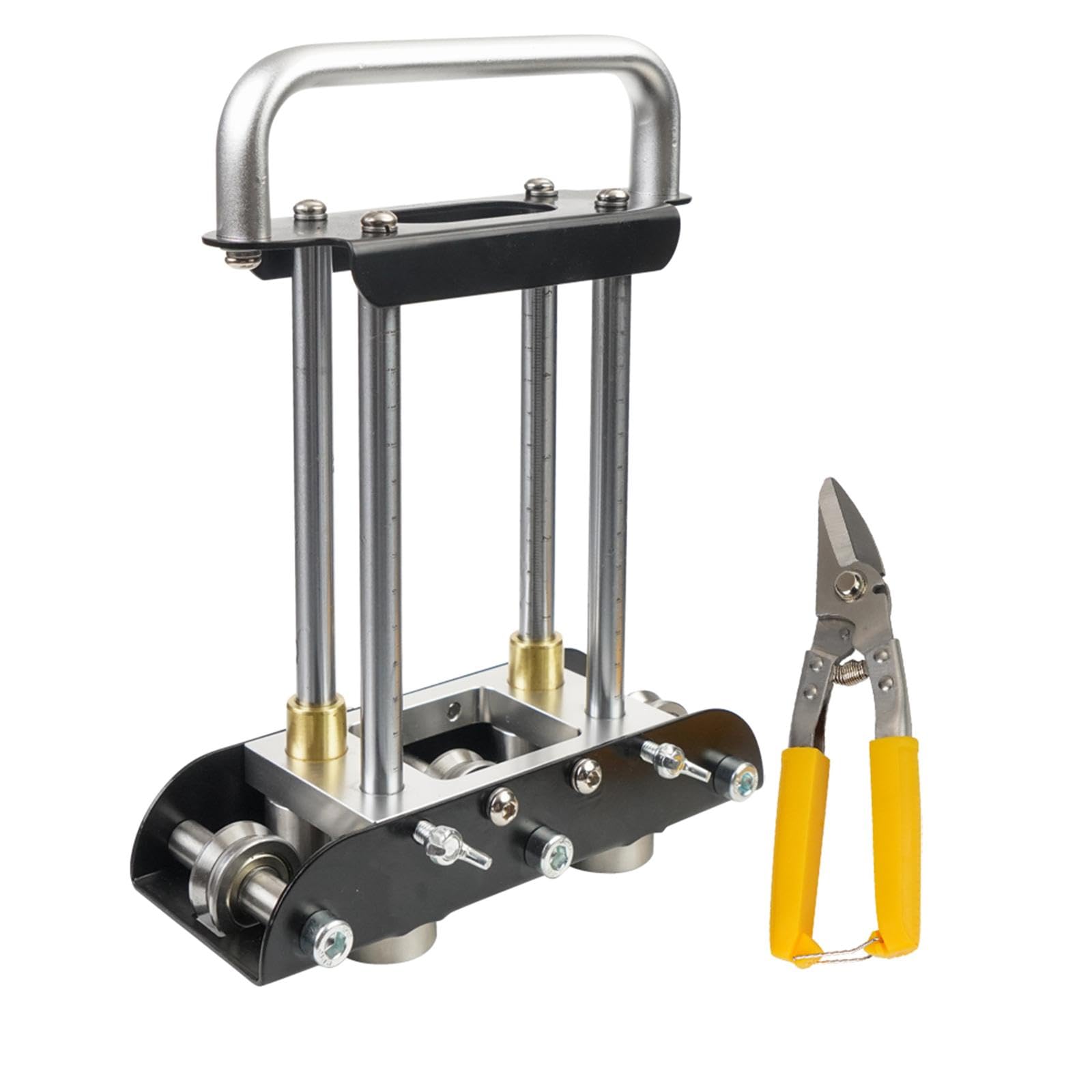 LOOM TREE® Metal Sheet Edge Roller Bender Portable for Making Folding Edges Garden Farm Black | 1 Hand Sheet Metal Bender 1 Plier