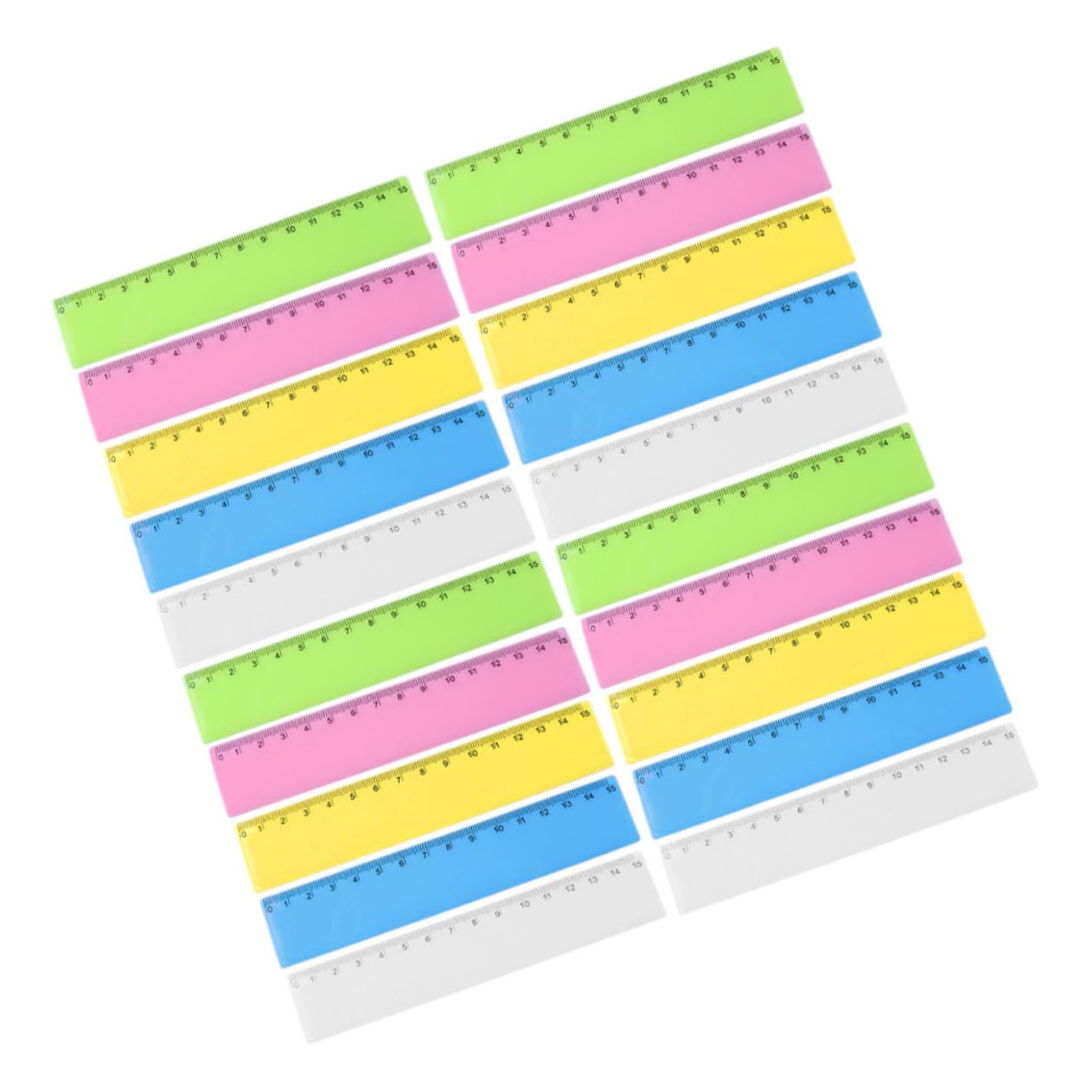 DOITOOL 5 Set Righello Riutilizzabile Per Scuola E Ufficio Righello Per Studenti Design Misurazione Facile E Precisa 25 Pezzi * 5