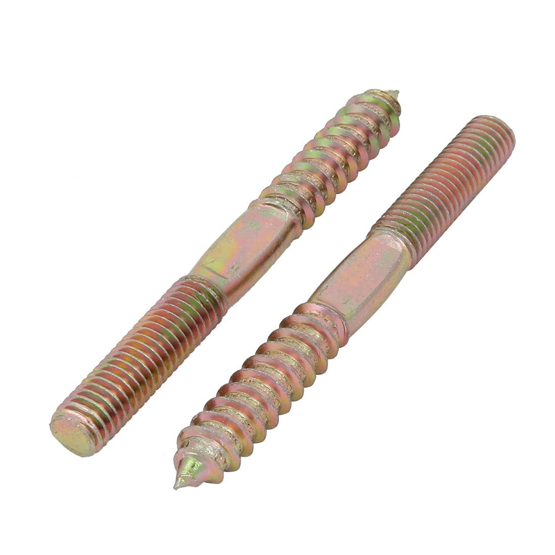 Aexit M8x80mm Carbon Home hardware Steel Zinc Plated Self-Tapping Hanger Bolt 8pcs Model:14as386qo139