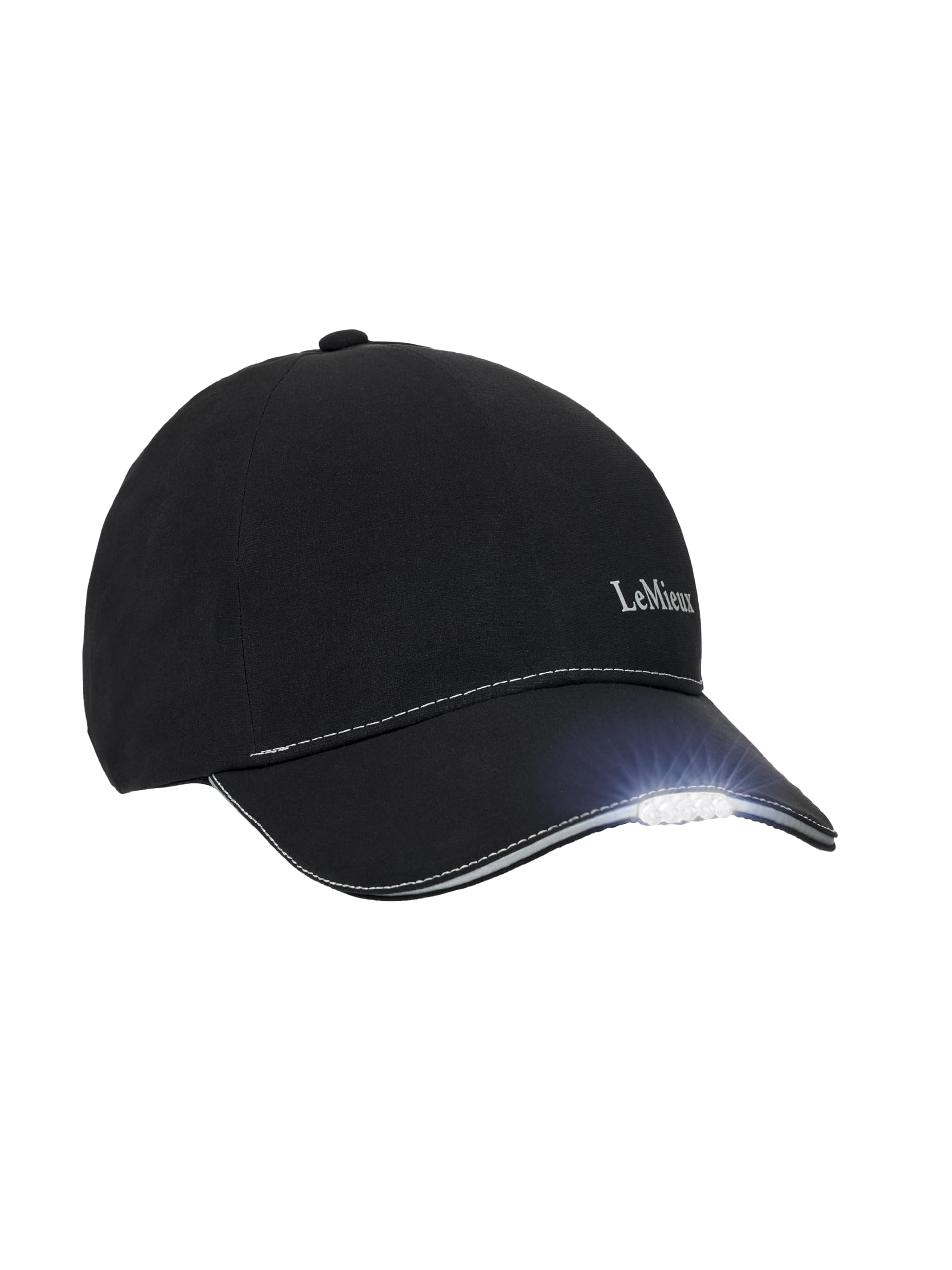 Lemieux Unisex Black Torch Cap - Hands Free Light Hat - Perfect For Running, Yard Work And Walking - Click Button In Peak