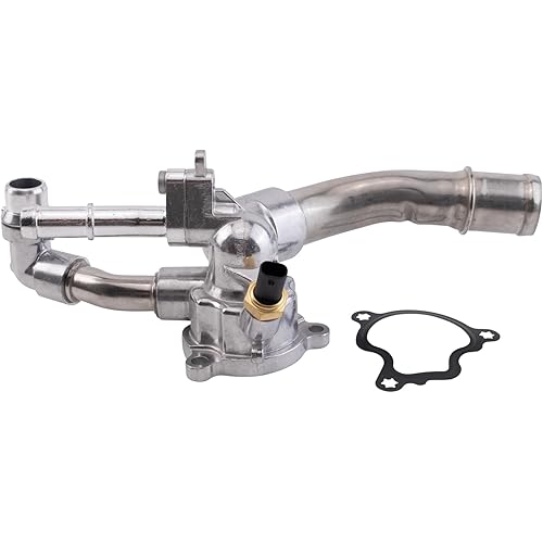 TRQ Thermostat with Housing Assembly Compatible with 2018-2024 Jeep Wrangler