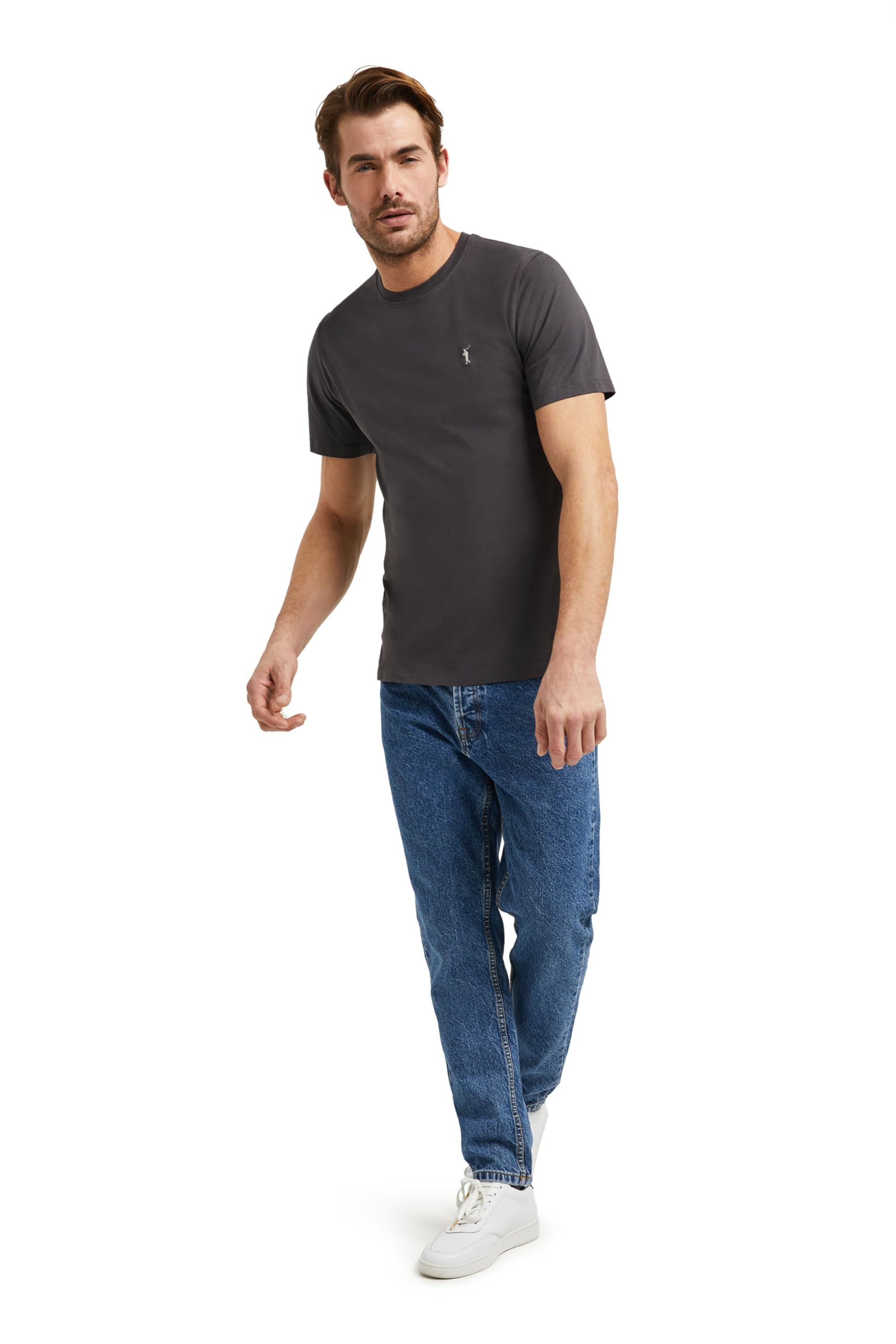 Polo Club Maglietta Basic Cotone con Logo Ricamato Uomo - T-Shirt for Men