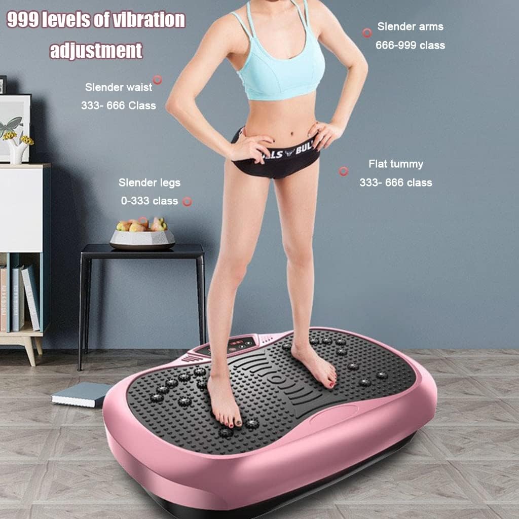 Vibration Plate Exercise Machine, Full Body Workout Fitness Platform, w/Remote Controller, 999 Levels Speed