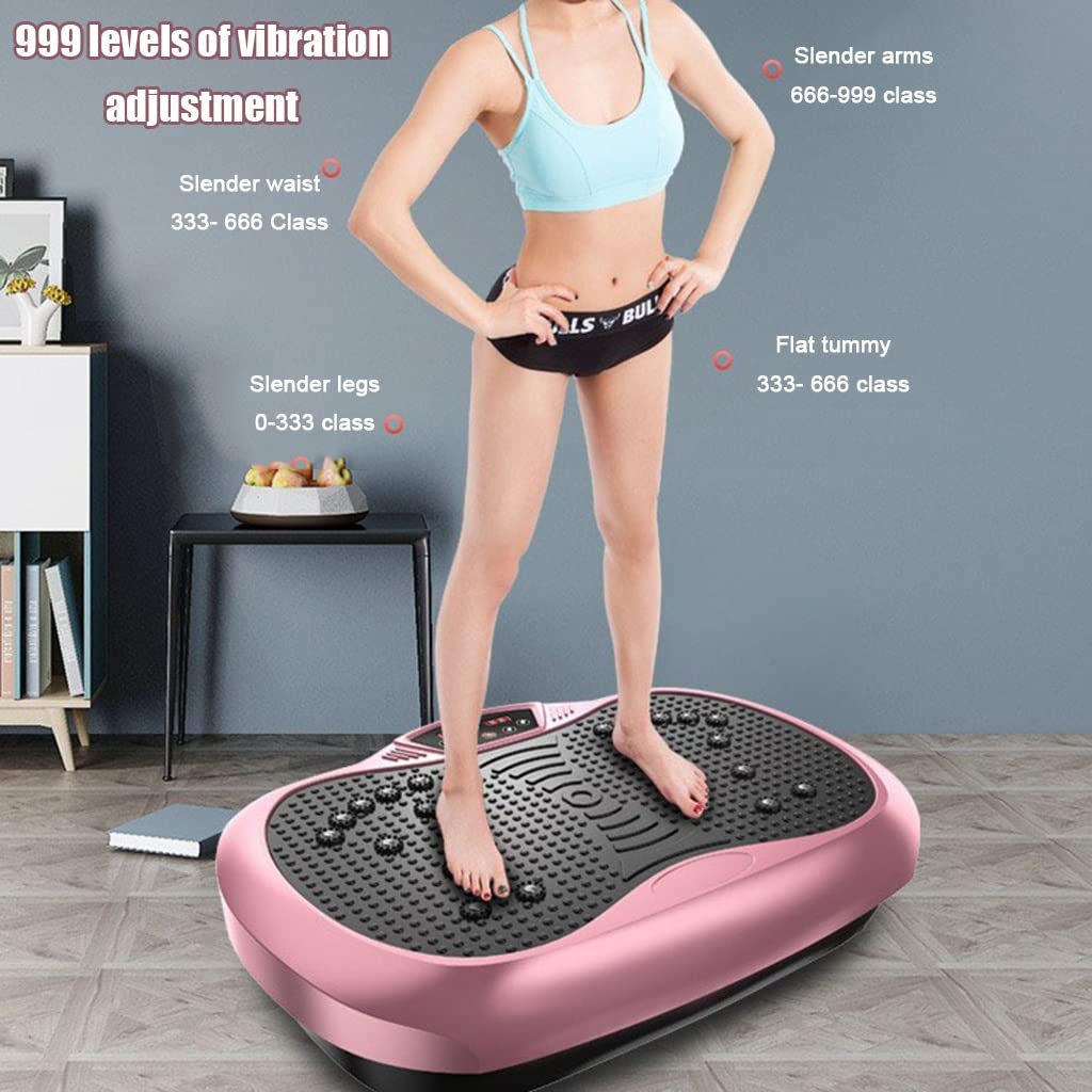 Máquina de Ejercicio con Placa vibratoria Máquina de vibración for Todo el Cuerpo for Adelgazar el Cuerpo, aliviar la tensión Muscular con Control remoto/999 Niveles
