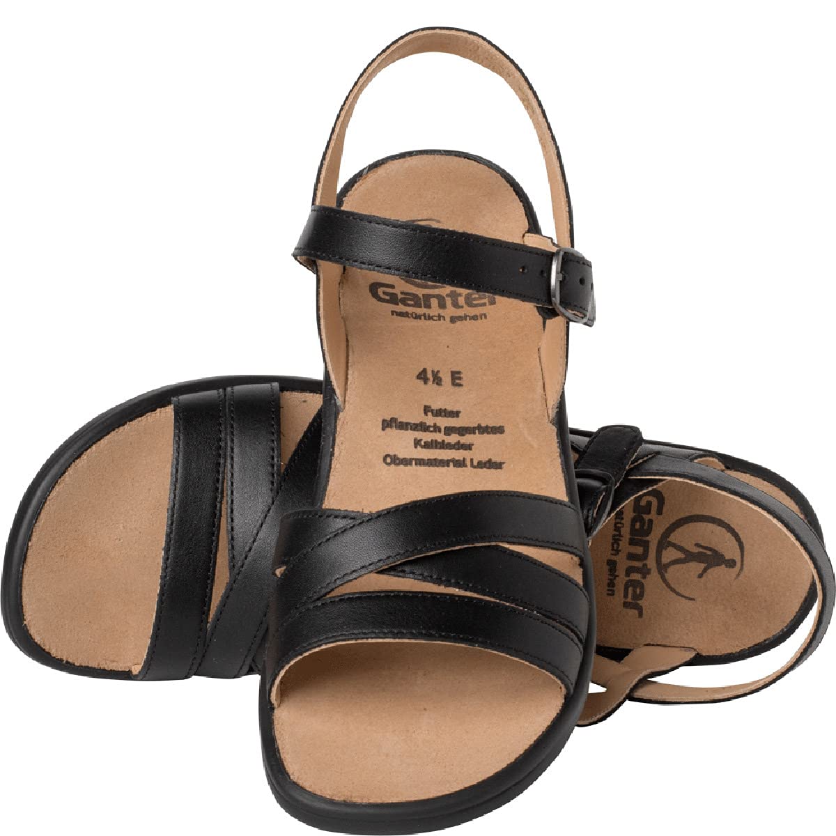 Ganter Women's Sonnica Sandals, black, 35.5 EU Schmal