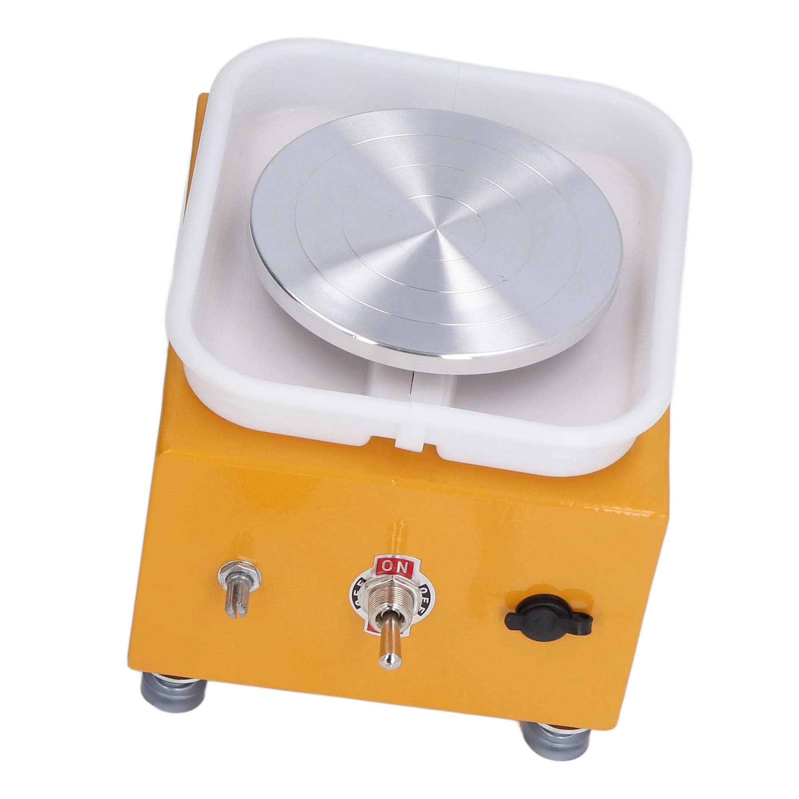 Elektrische Töpferscheibe, Mini Töpferscheibe, Tonmaschine Mit 10 cm Drehteller und Abnehmbarem Schallwand Pottery Wheel Drehteller, Elektrisch Minitopf Töpferset für Anfänger