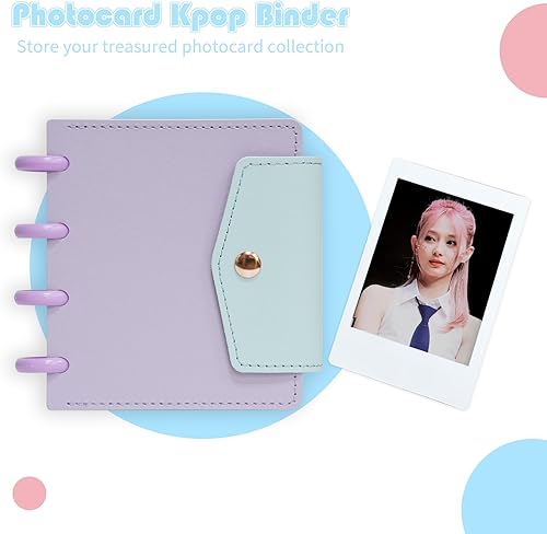 Miniatura 2 de Kpop - Carpeta para tarjetas fotográficas, color morado, 3 pulgadas, 20 bolsillos, 40 tarjetas fotográficas
