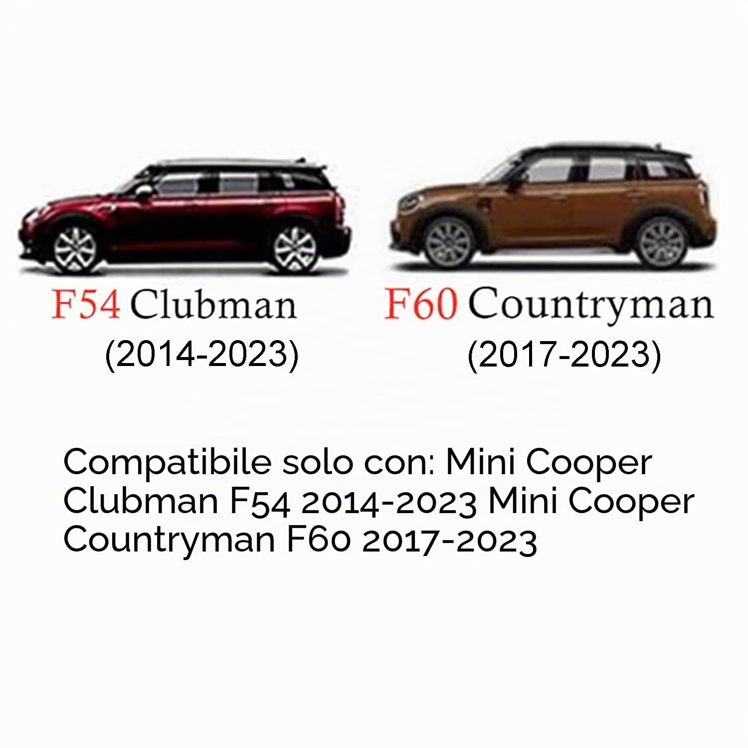 MINI F54 F60 2014-2023 copertura antenna per Mini Cooper ONE/S/JCW Serie F Clubman F54 Countryman F60(Union Jack Nero, antenna senza luce)