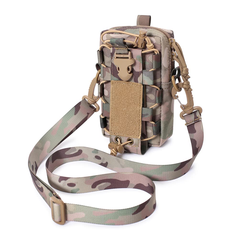 ACEXIER Tactical Molle Pouch Waist Bag Military Bottle Bag Outdoor Vest Pack Purse Phone Case Backpack Hunting Accessories Daily Carry Tool Pack
