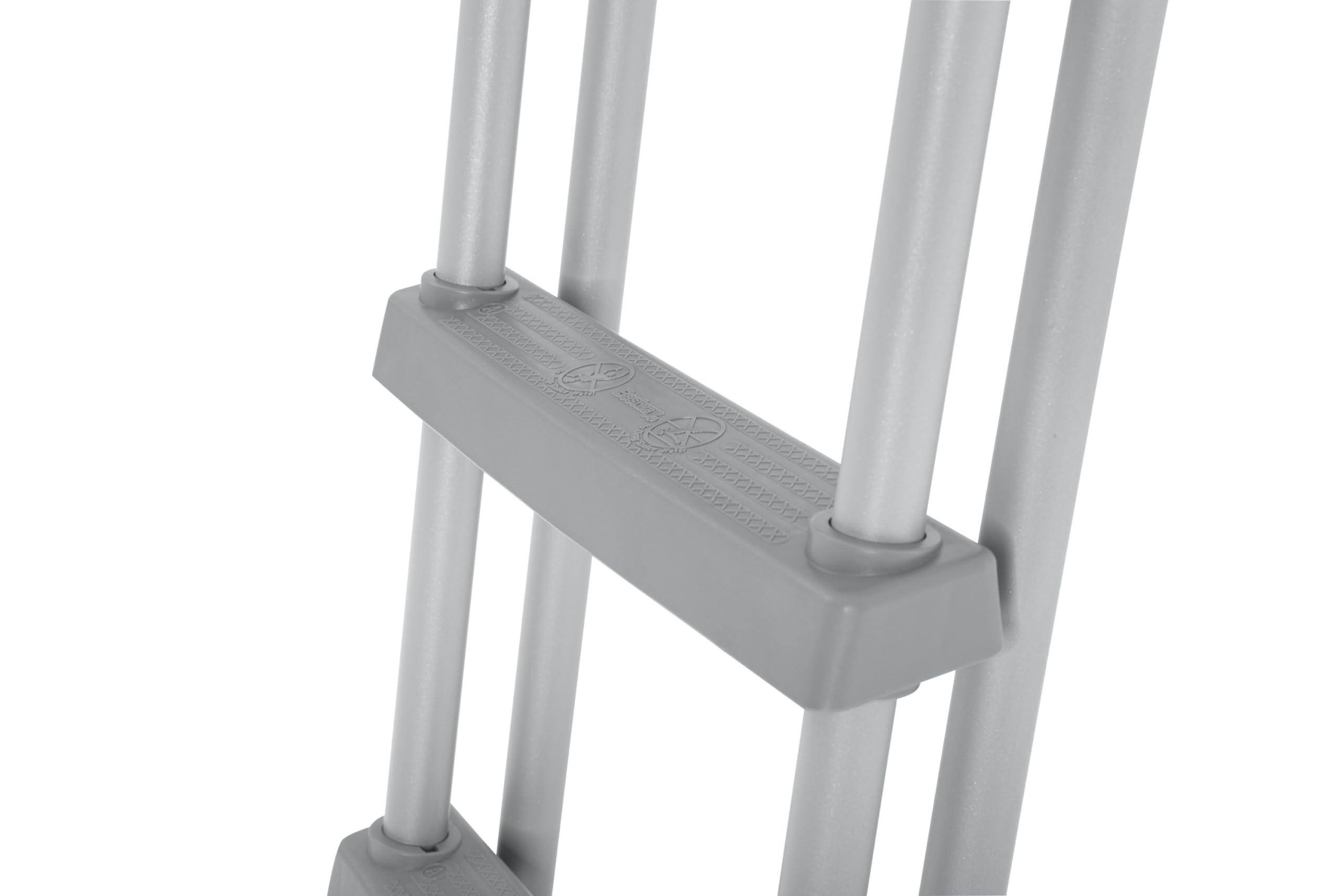 Echelle de sécurité 2x4 marches avec Plateforme pour Piscine 132 cm