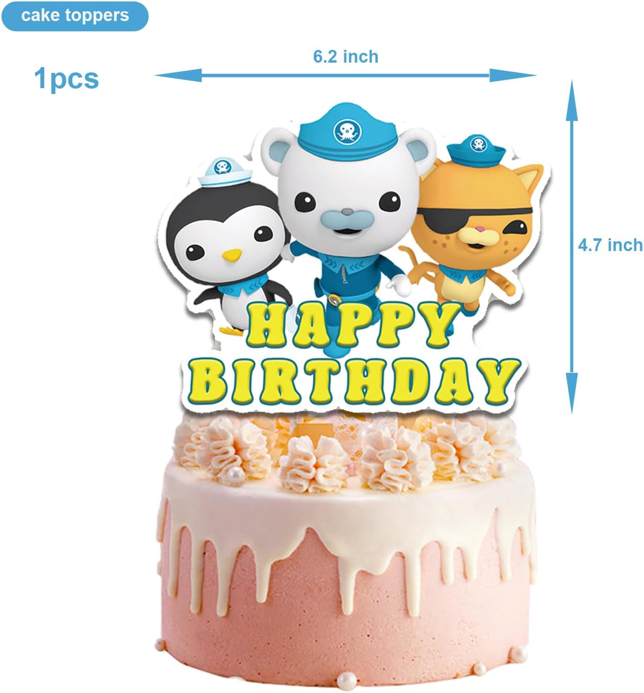 25Pack Octonaut Cake Toppers Cupcake Toppers,Octonaut Birthday Party Supplies Cake Decorations For the Octonaut party decoration image 3