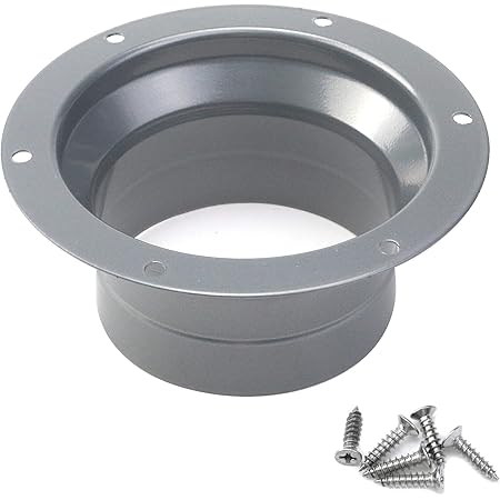 PATIKIL 3 Inch Duct Connector Flange, 2 Pack Metal Straight Pipe ...