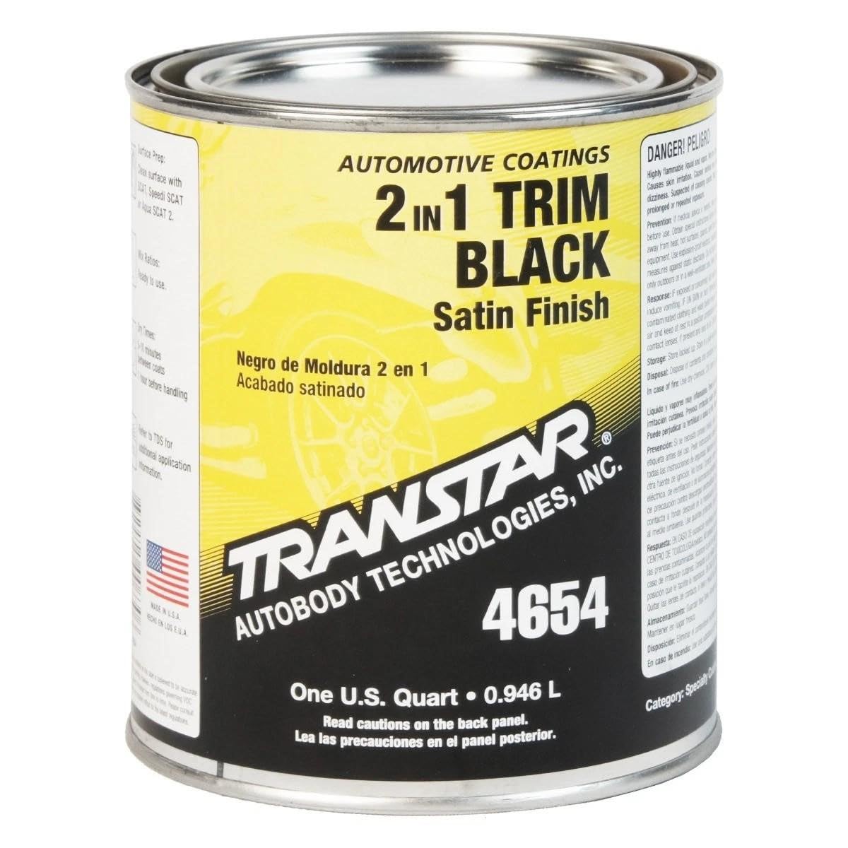 Amazon.com: Transtar 4654 Satin Black 2-in-1 Trim Coating - 1
