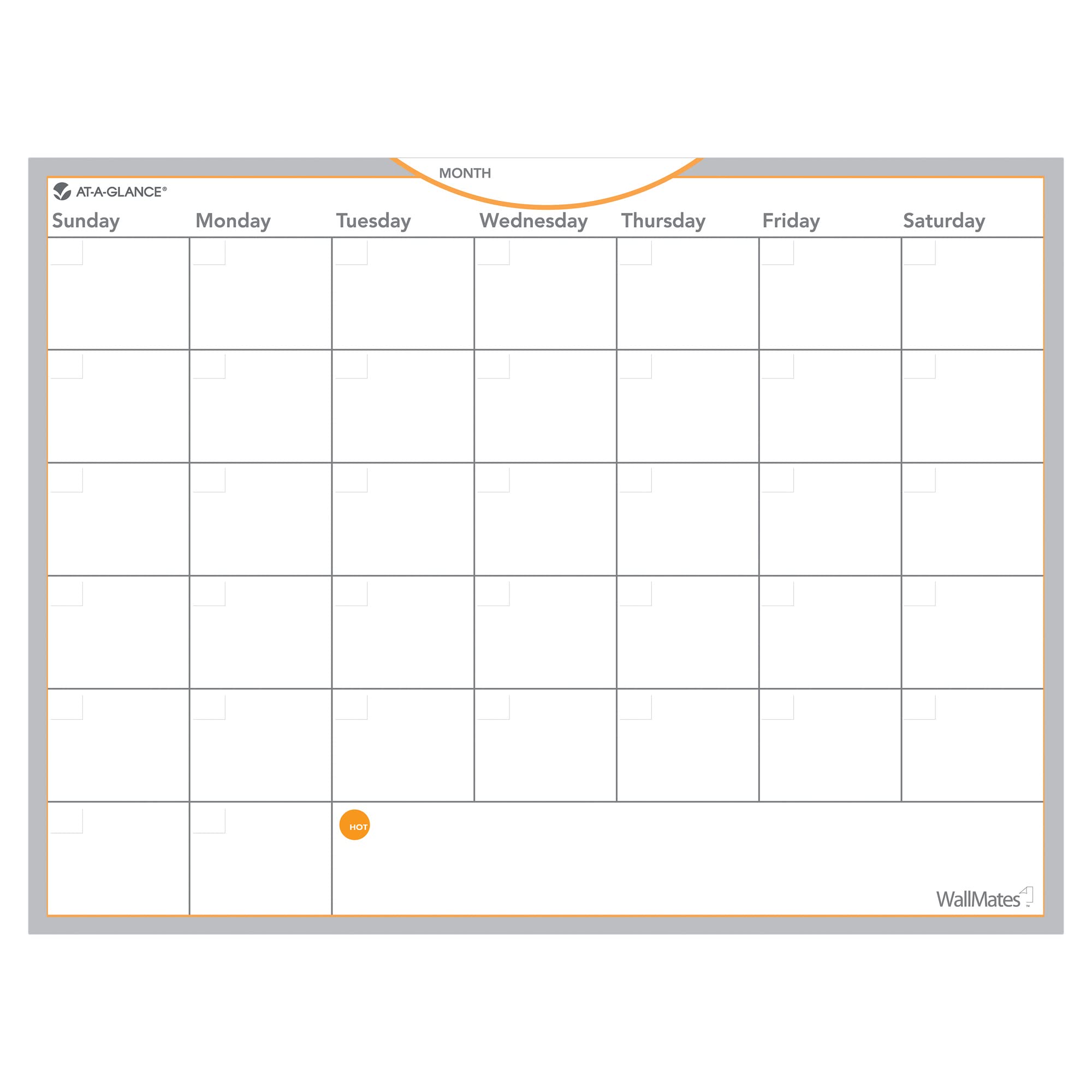at-a-glance aw502028 wallmates self-adhesive dry erase monthly planning surface, 24 x 18