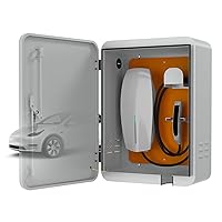 Vista 1 de POCHAR Protector de cubierta de cargador de vehículo eléctrico EV para Tesla Modelo Y Modelo 3- Conector de pared Estación de carga de acero EV