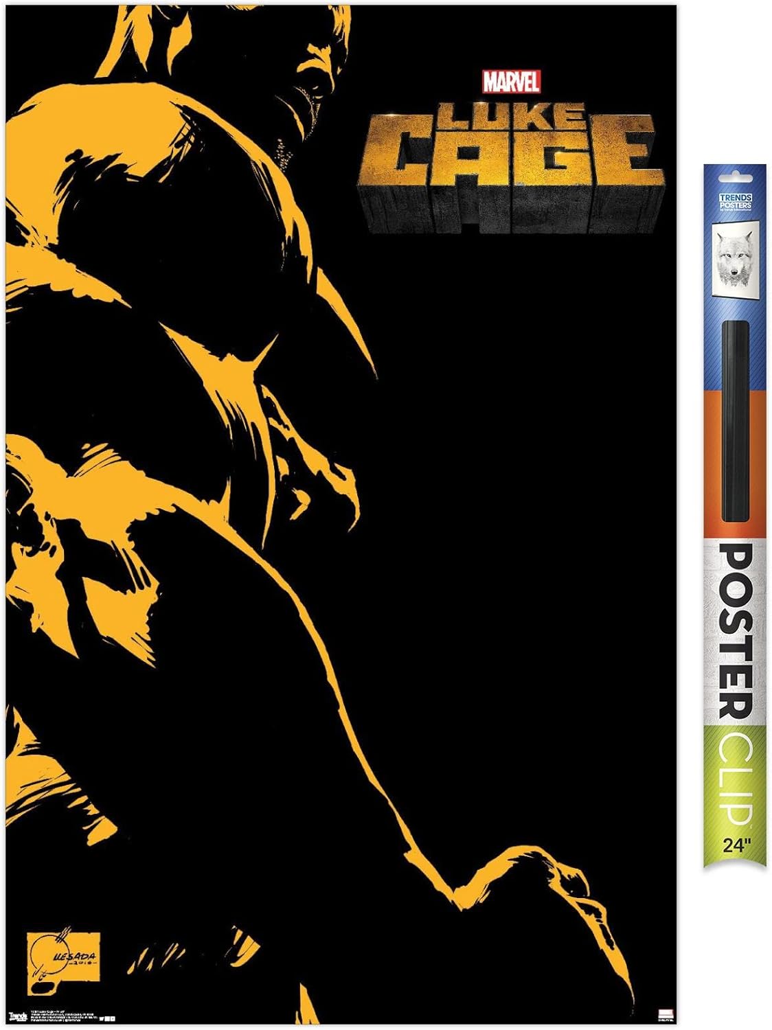 Trends International Marvel Comics TV - Luke Cage - One Sheet Wall Poster, 22.375" x 34", Premium Poster & Mount Bundle