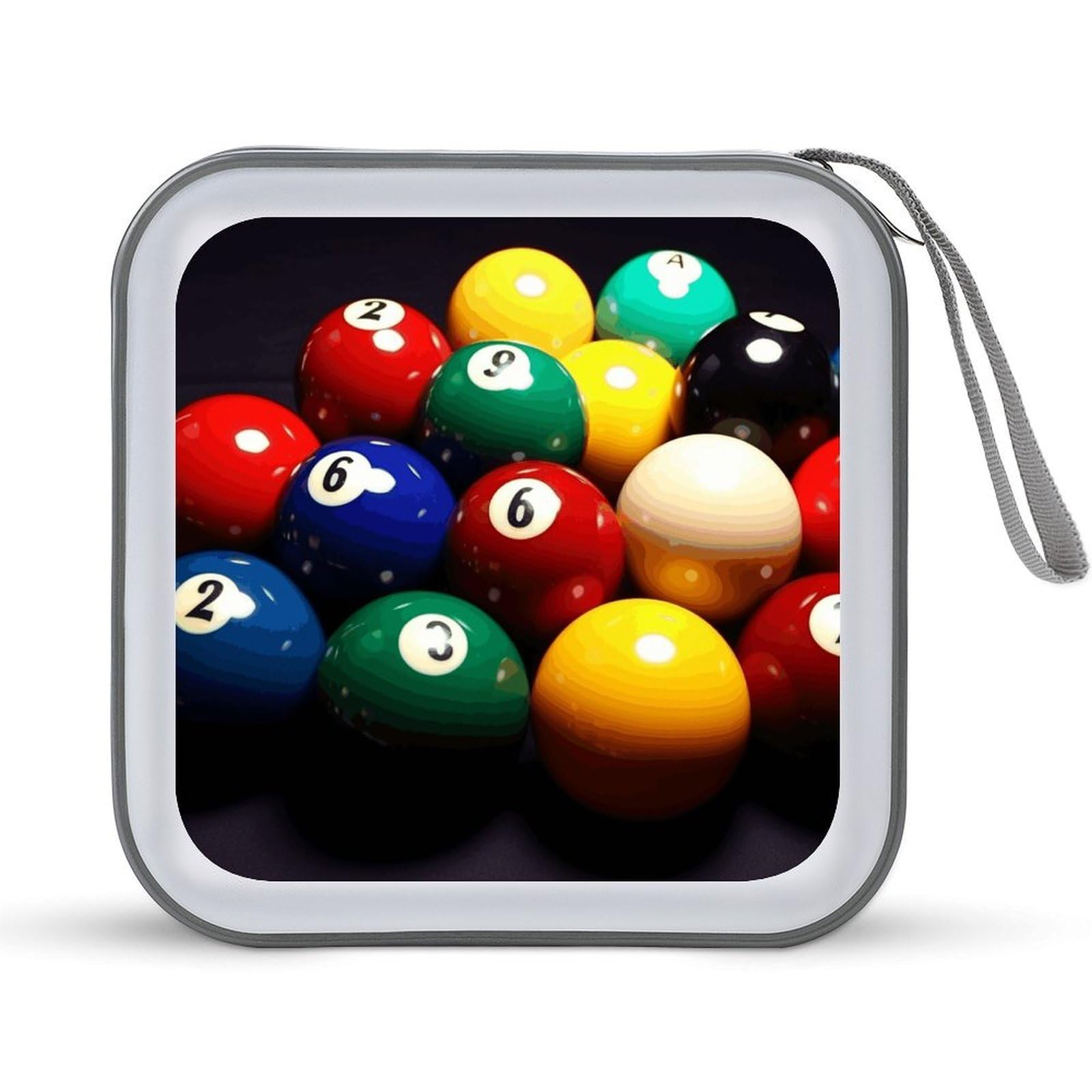 VstaDank Color Billiard CD Case DVD Holder Storage Portable Carry Binder Holder Wallet Large Storage Disc Wallet Bag Hard Plastic DVD Disc Case Large Media Binder Capacity 40 Sheets