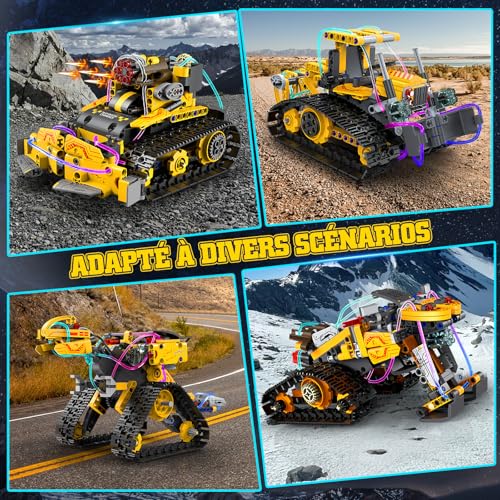Idées cadeaux garçons 6 à 12 ans avec ce robot télécommandé jaune - 6