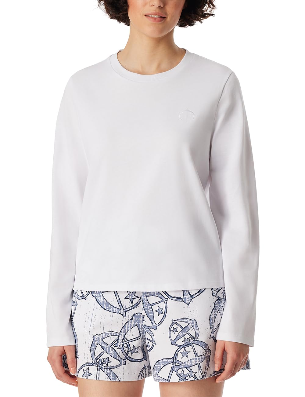 Schiesser Damen Schlafanzugoberteil Shirt Langarm - 183236