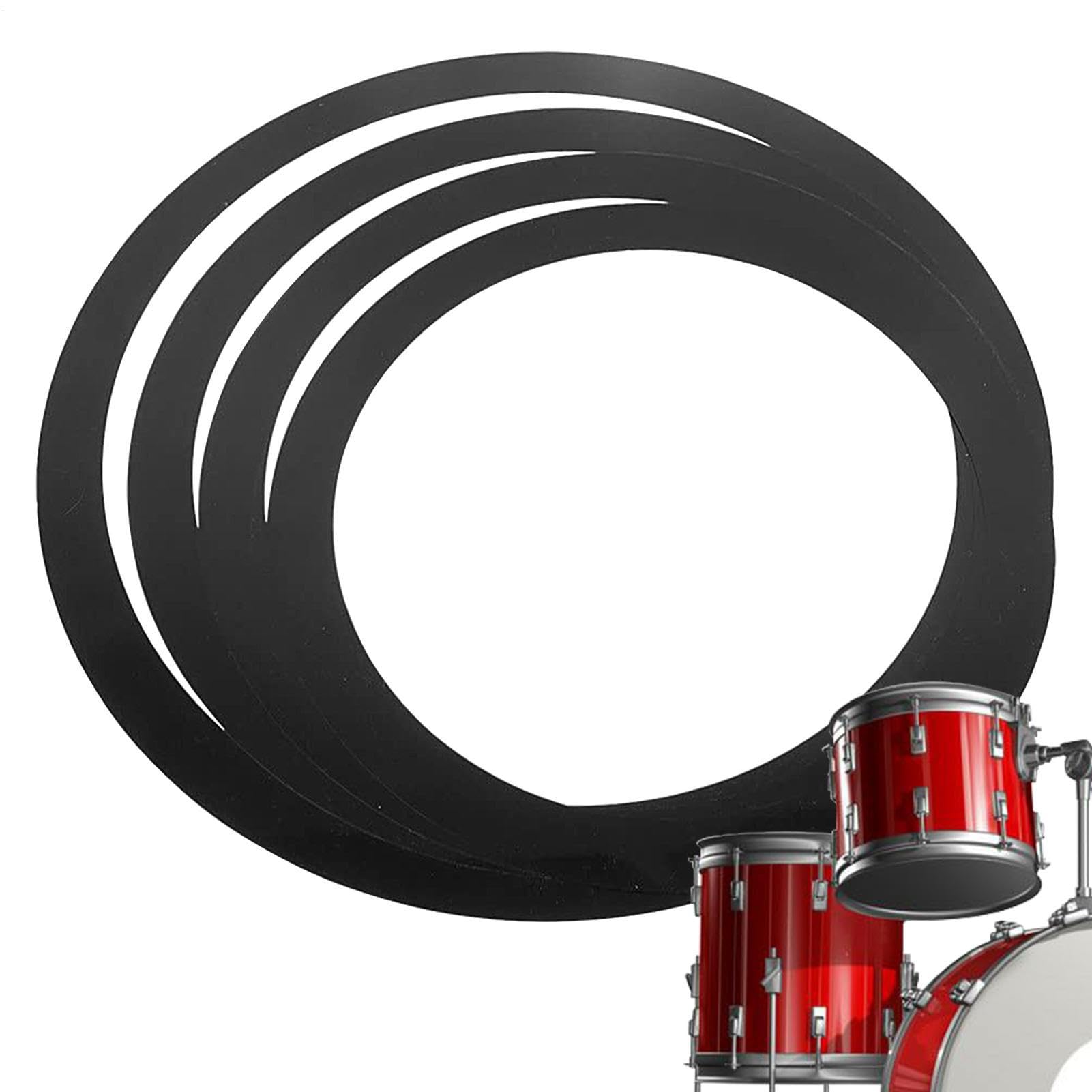 Drumstel toonregeling ringen - Voice Coil Stop, Drumdemper | Drum Overtone Ring, Percussie Snare Drum Ring Drumstel, Drum Accessoires, Huishoudelijke Gereedschappen, Cadeauset voor Vrienden