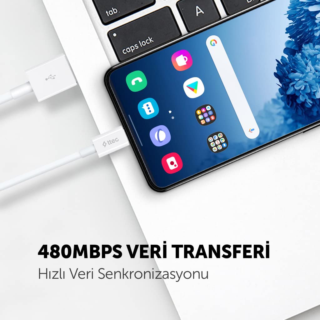 ttec MiniCable 30cm USB-A - USB-C Şarj Kablosu