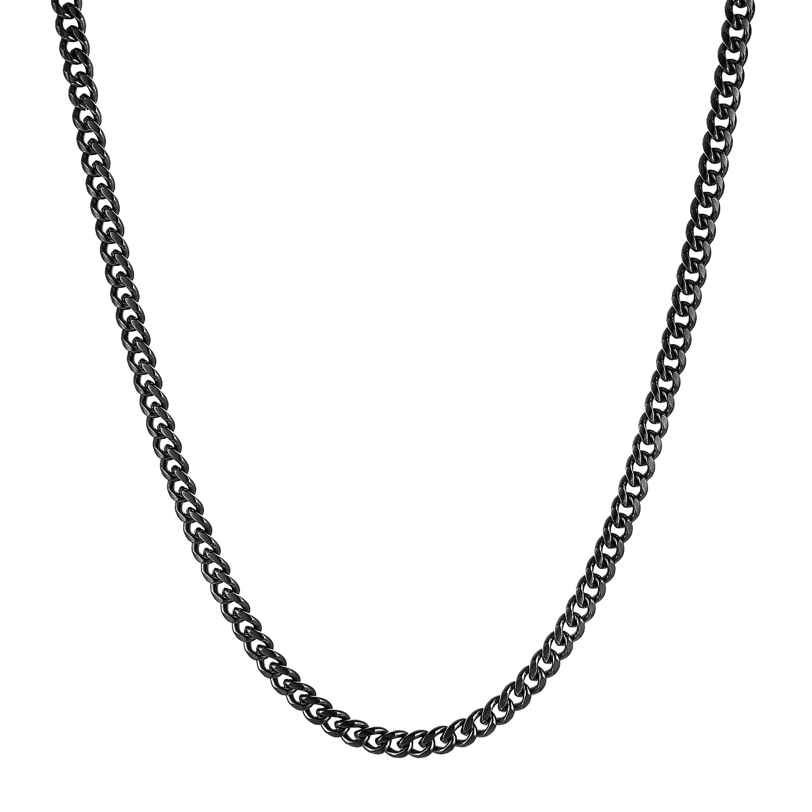 Cuban Chain for Men 3.5mm/5mm/7mm/9mm Stainless Steel Men's Gold Chain Silver Chain Diamond Cut Hip Hop Link Chains Necklace 16-30 Inch, 18in, Stainless Steel, No Gemstone-image-11