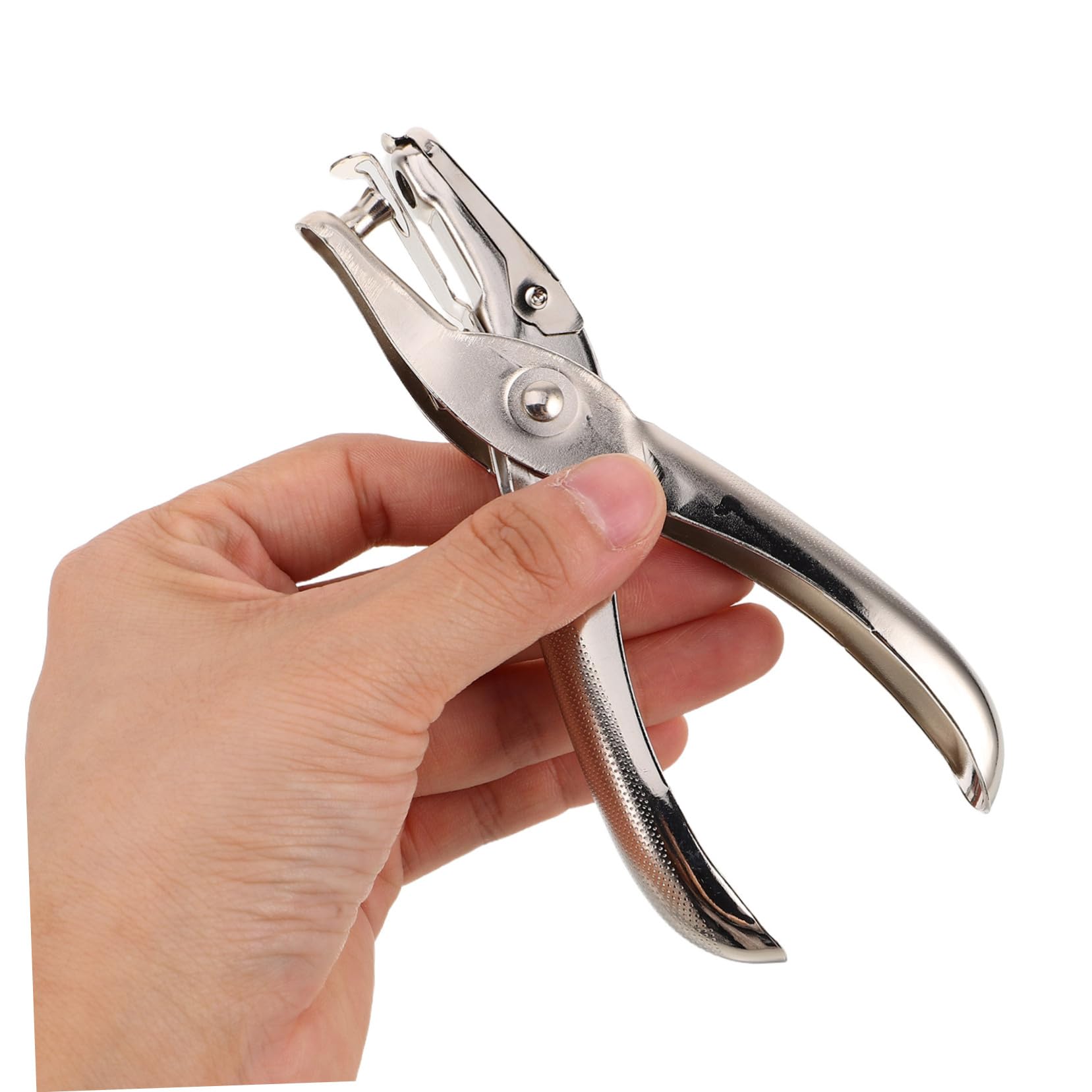 SHINEOFI 2stücke Metall Lochzange für Papier Ausweise und Etiketten Handlicher Einzellocher für Bastelarbeiten und Bürobedarf Langlebig und Präzise