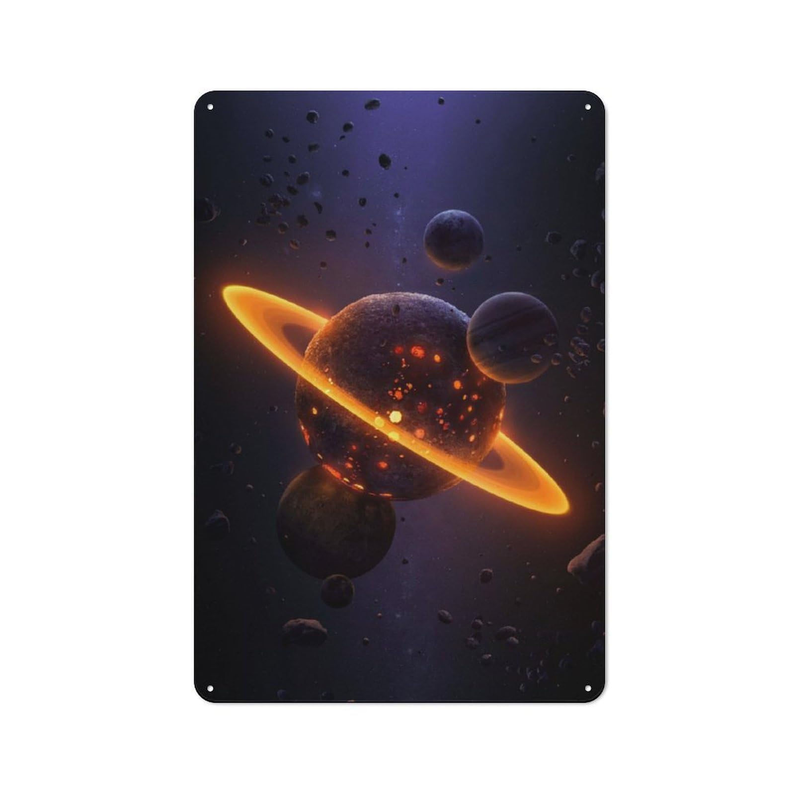 Junmoney Planet Z Office Metal Sign 30X20cm, Understated Office Wall Decor For Workspace, Cafe, Shop Or Desk Area