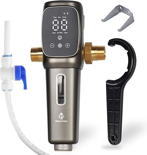 Vista 9 de Filtros de sedimentos giratorios automáticos de 40 micrones, descarga y drenaje automático de pantalla táctil, cabezal giratorio de 360°, filtro